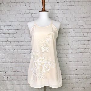 Ann Taylor Beaded Sleeveless Tank Top